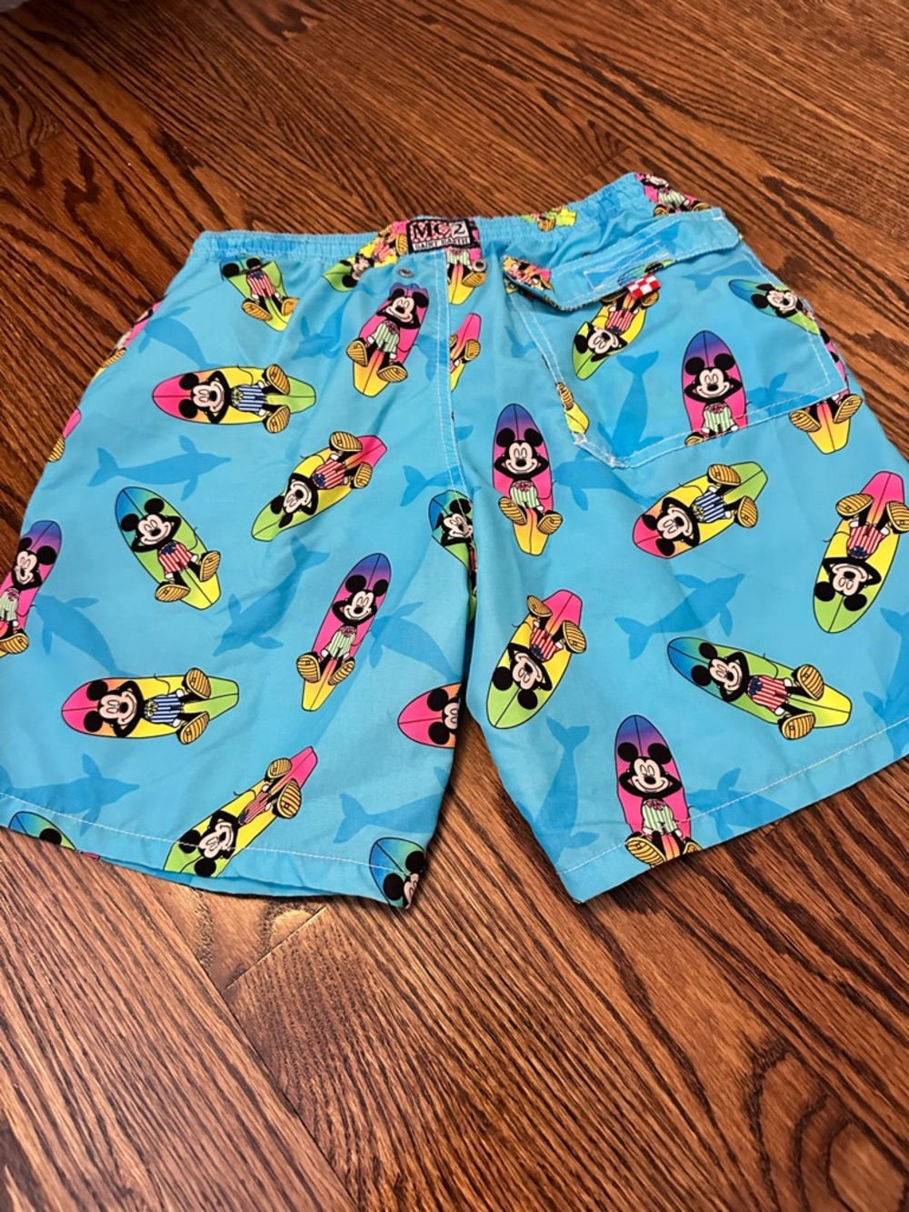 MC2 Saint Barth Blue Mickey Mouse Surfboard Swim Trunks